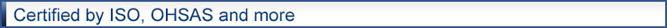 Certified by ISO, OHSAS and more